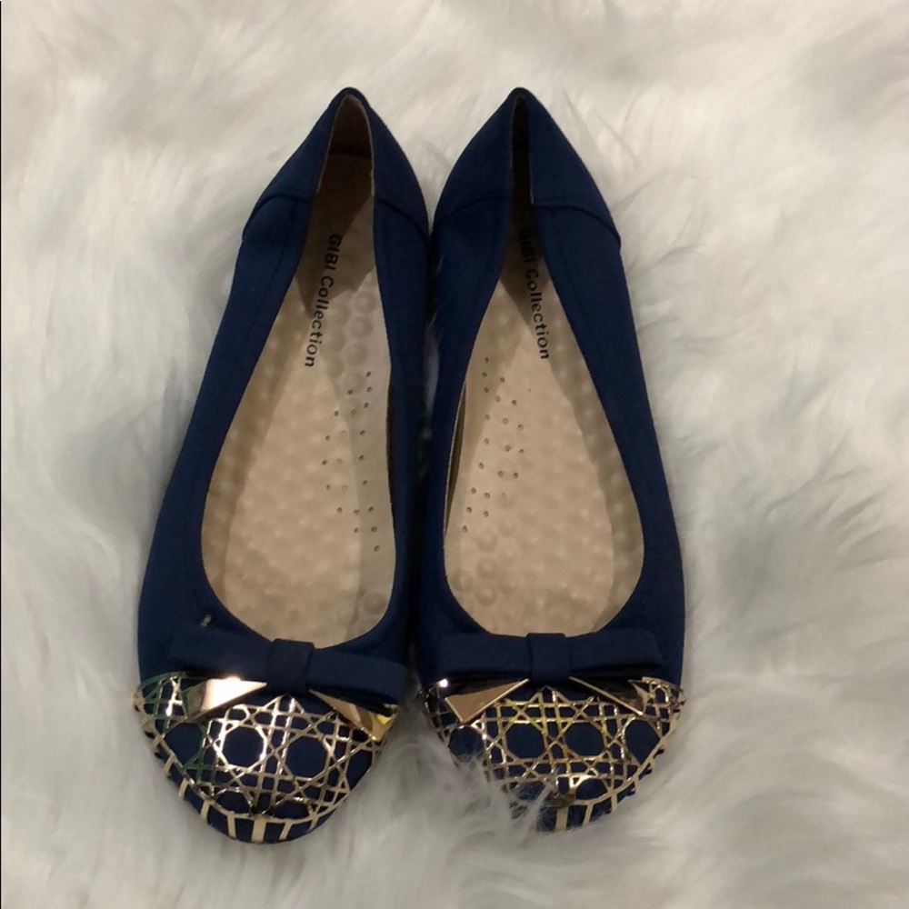 Blue Suede Flats